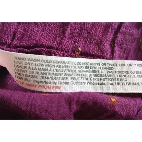 Free People Instant Crush Camisole Crop Top Size Small Burgundy Floral Tank - Picture 9 of 10